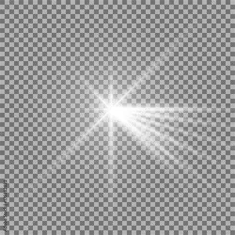 Light With A Glare On Transparent Background Sun Rays With