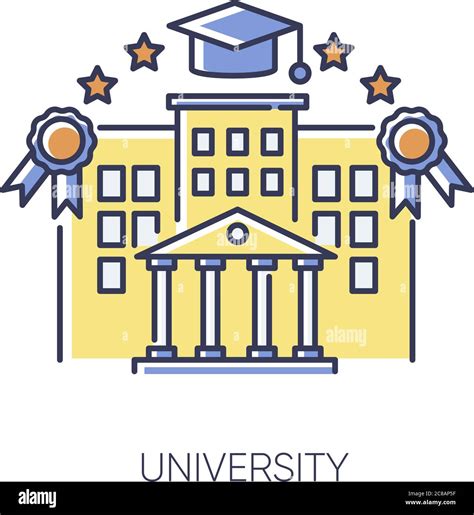 University Rgb Color Icon Higher Education Student Lifestyle