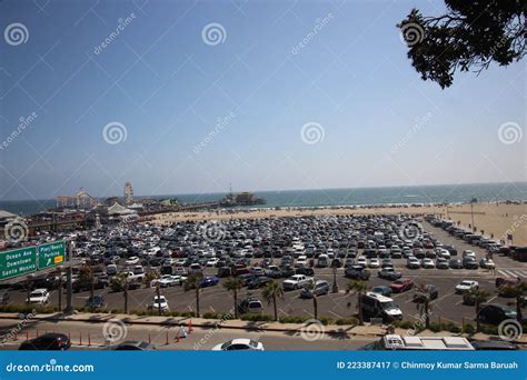 Car Parking Facility Of The Santa Monica Beach Editorial Photography