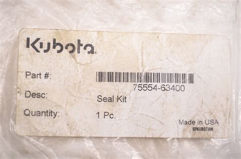 Kubota 75554 63400 Seal Kit Nos Ebay