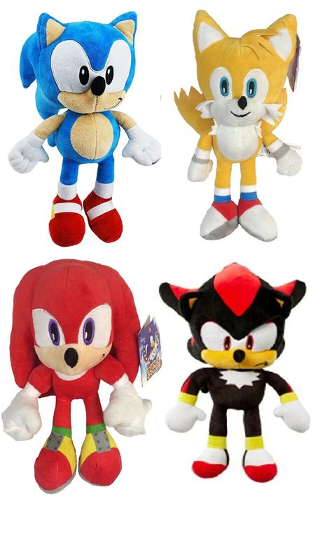 New Official Sega Sonic The Hedgehog Soft Plush Toys Knuckles Shadow Tails Sonic Ebay