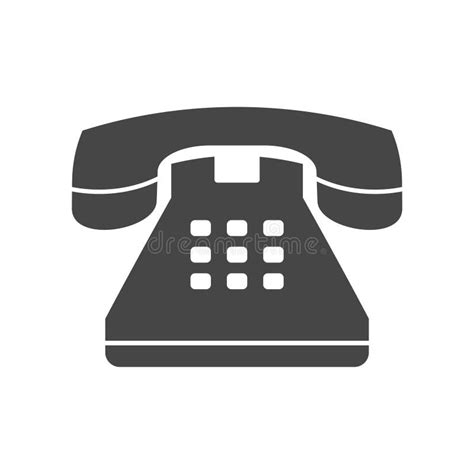 Old Phone Icon Phone Vector Icon Old Vintage Telephone Symbol Stock