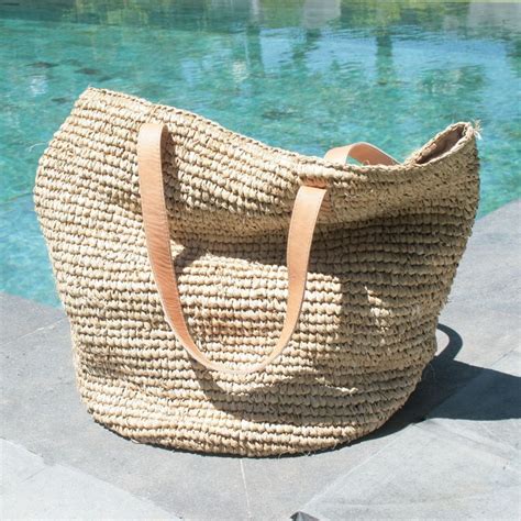 Chic Straw Beach Bag Oversized Beach Bag Summer Tote By Moosshop