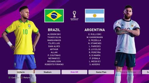 Fifa World Cup Final 2022 Brazil Vs Argentina Pes 2020 Youtube