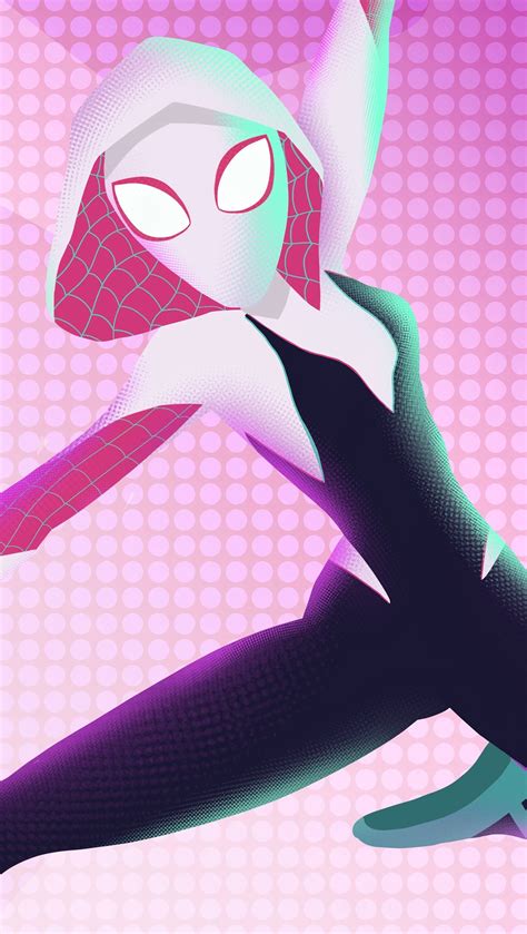 Spider Gwen Stacy In Spider Man Into The Spider Verse Wallpaper 4k