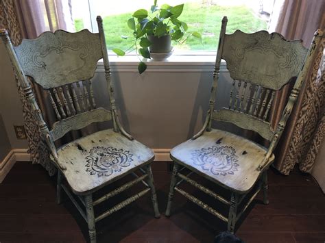 Chalk Painted Pressed Back Chairs Furniture Making Chair Dining Chairs