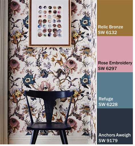 13 Standout Wallpapers With Matching Sherwin Williams Paint Sherwin