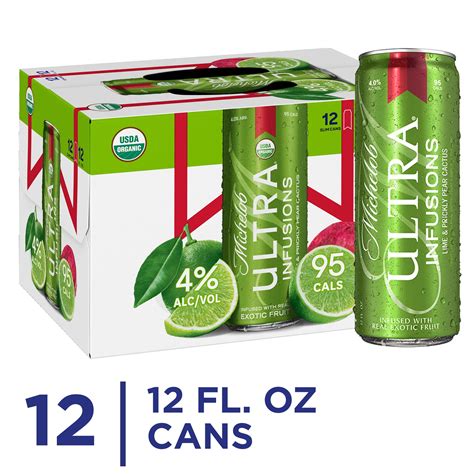Michelob Ultra Infusions Lime And Prickly Pear Cactus Beer 12 Pack 12 Fl