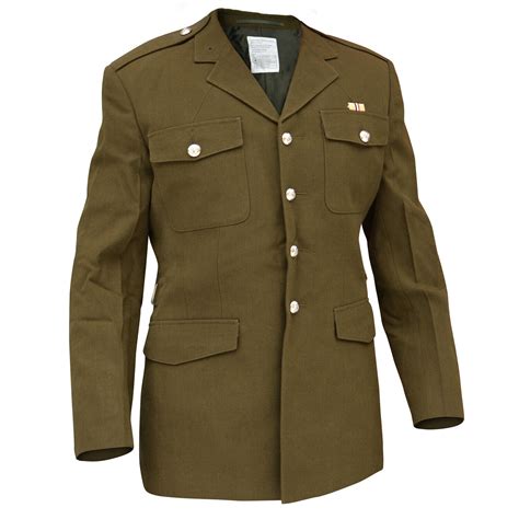 British Army No 2 Dress Uniform Jacket Tunic Khaki Olive Vintage