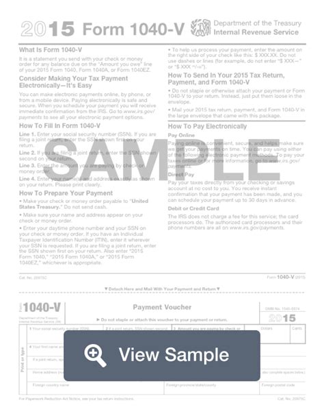 Form 1040 V What Is A 1040 V Fill Out Online Pdf Formswift