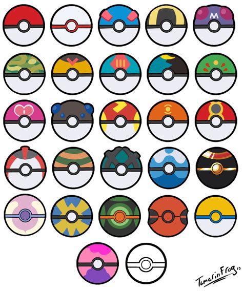 All Poke Balls Free Icons By Tamarinfrog On Deviantart Pokemon