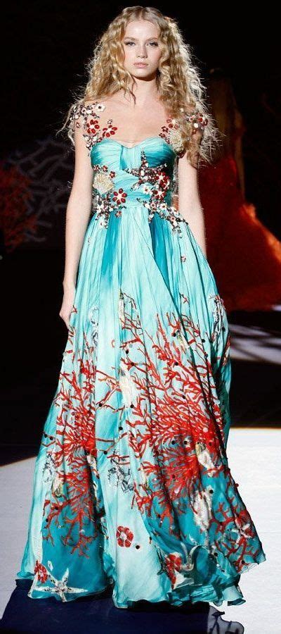 Zuhair Murad Coral And Sea Inspired Dress Mermaid Fashion Fashion