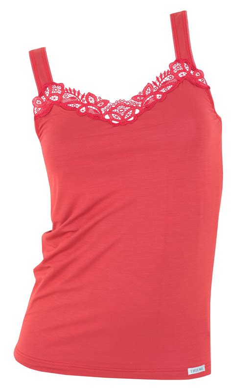 Damen Unterhemd Spitze Rot Thieme Fashion Shop