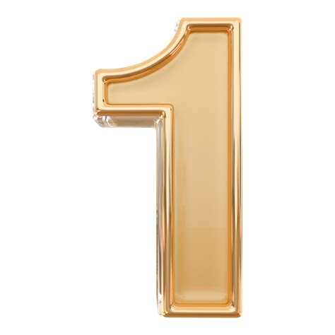 Number 1 3d Gold 11297579 Png