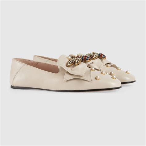 Gucci Leather Ballet Flat With Bow Detail 2 Leather Ballet Flats