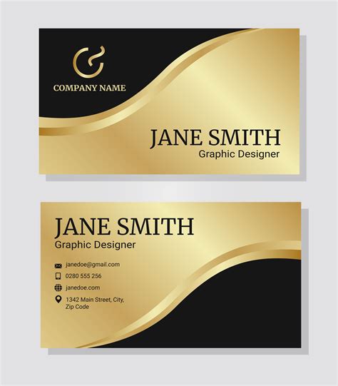 Gold Corporate Business Card Template 192946 Vector Art At Vecteezy