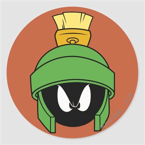 Marvin The Martian™ Mad Classic Round Sticker Zazzle Marvin The
