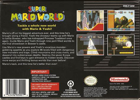 Super Mario World Cover Or Packaging Material Mobygames
