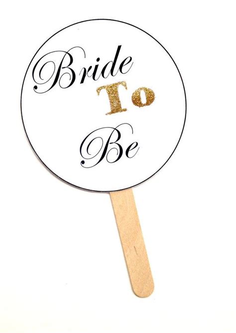 1 Bride To Be Gold Glitter Circle Sign Hen Bachelorette Wedding