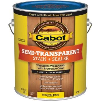 I applied pittsburg brand paramount semi transparent stain to my 12 x 13 ft cedar wood deck! Buy the Cabot 01-1306 Water Based Stain, Semi-Trans ...