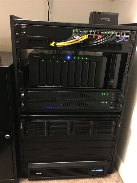 Get a rack mount network switch and mount it to the back of the rack mount cabinet rack mount equipment generally don't have the quietest fans. 6 Year Homelab history in pictures | Home network, Server ...