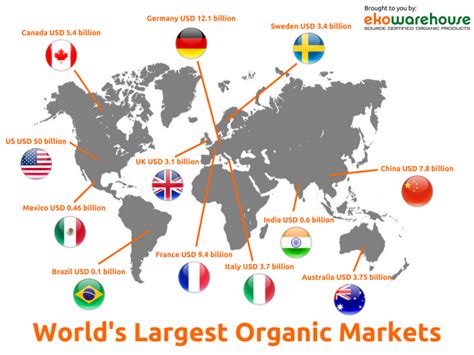 Largest Global Organic Market World Graph Ekowarehouse
