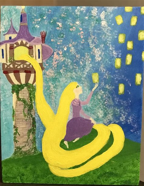 Rapunzel Tangled Canvas Painting Canvas Painting Tangled Movie