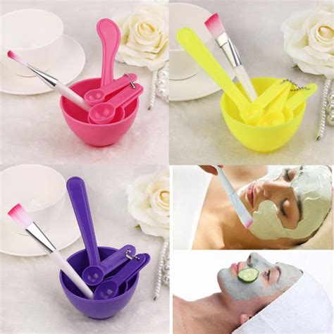 4 In 1 Diy Facial Mask Mixing Bowl Brush Spoon Stick Tool Face Care Set High Quality 3ju28face