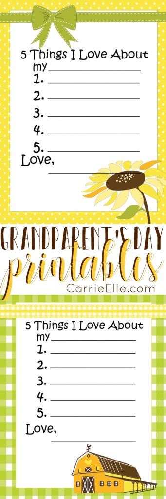 Grandparents Day Printables Carrie Elle