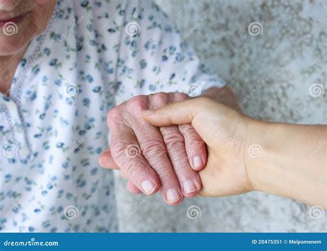 Caregiver Holding Seniors Hand Stock Image Image Of Close Care 20475351