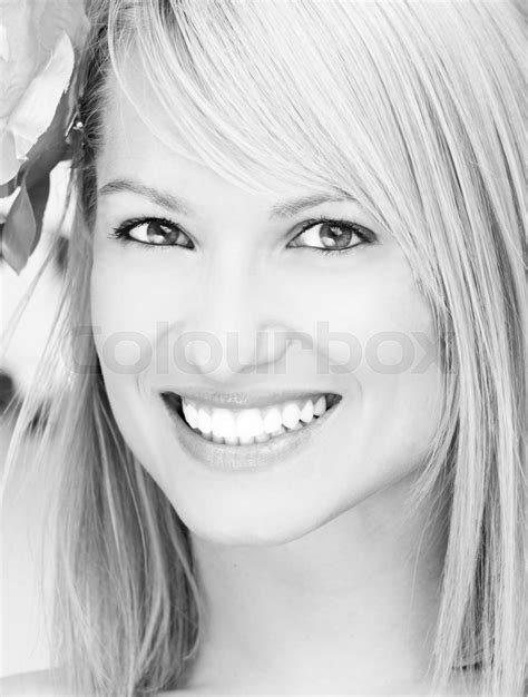 Portrait Of A Beautiful Blonde Girl Stock Image Colourbox