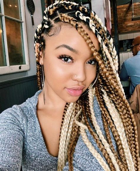 The Best 9 Jumbo Box Braids Hairstyles With Color Youngreadyquote