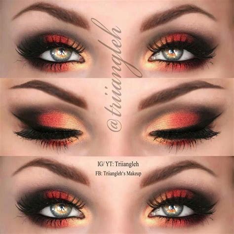Eye Makeup Which Looks Gorgeous Blackeyemakeup Fire Makeup Red