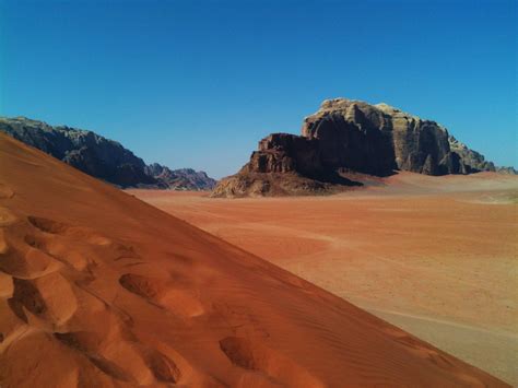 Wadi Rum Desert Jordan Sand Dunes Unesco World Heritage Site Jeep