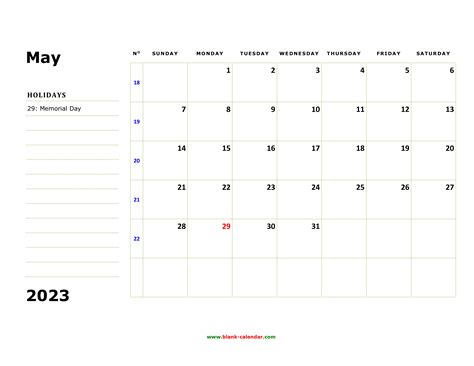 Printable 2023 Calendar With Holidays Pdf Time And Date Calendar 2023