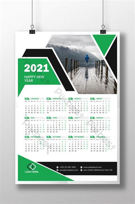 Ahead, i've shared my two holiday marketing calendar templates for 2021 including a google calendar and spreadsheet. 2021 Calendar of green Design Template | EPS Free Download ...