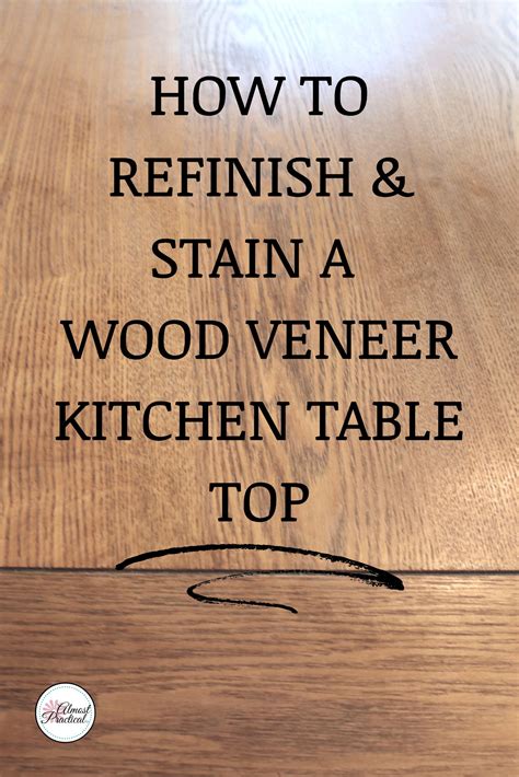 Laminate is not wood but rather plastic printed to look like wood. How to Stain a Wood Veneer Kitchen Table Top - A ...