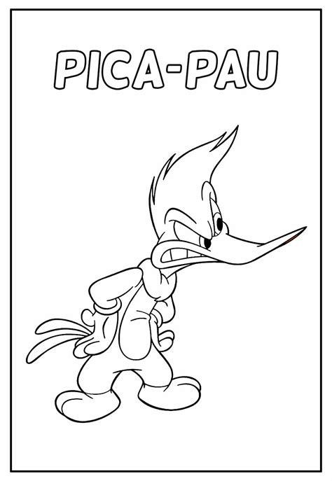 Desenho De Pica Pau Estudando Para Colorir Tudodesenh Vrogue Co