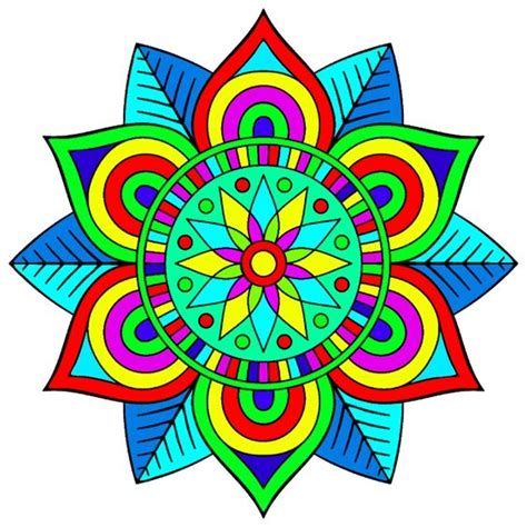 Mandalas Coloreados Fáciles Mandalaweb Design Lotus Mandala Design