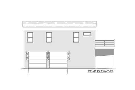Contemporary Carriage House Plan With Upstairs Balcony 68621vr