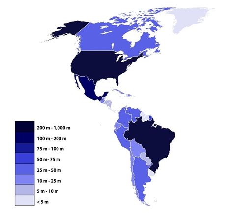 Países De América Por Población 2023 — Saber Es Práctico