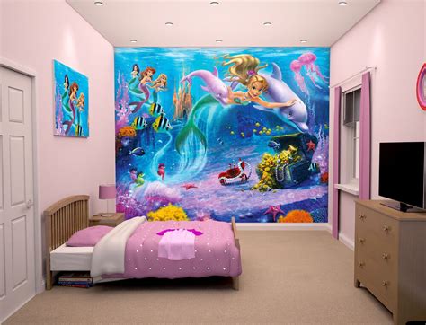 Walltastic Mermaids Kids Wall Mural Bubs N Grubs Mermaid Room Decor