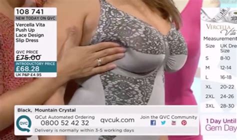 Qvc Presenter Gets Very Hands On With Busty Underwear Model Uk