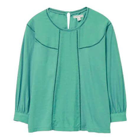 White Stuff Mollie Jersey Mix Top Mid Teal Clarkes Country Stores