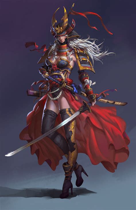 Pin By Rob On Rpg Female Character 4 Female Samurai Art Female