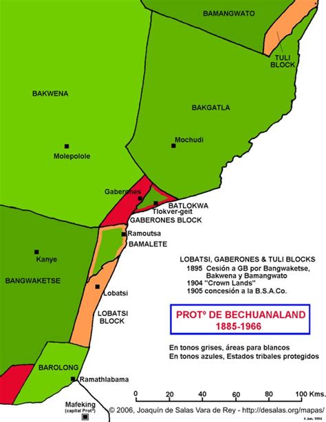 Hisatlas Map Of Bechuanaland 1966