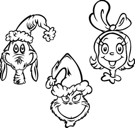 Cindy Lou Max And Grinch Trio Coloring Bundle Png Etsy