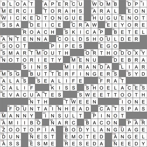 Los Angeles Times Crossword Puzzle Printable