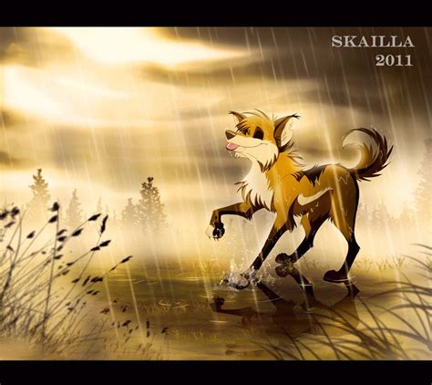 Gold Gold Gold By Skailla On Deviantart Dog Animation Cartoon Wolf