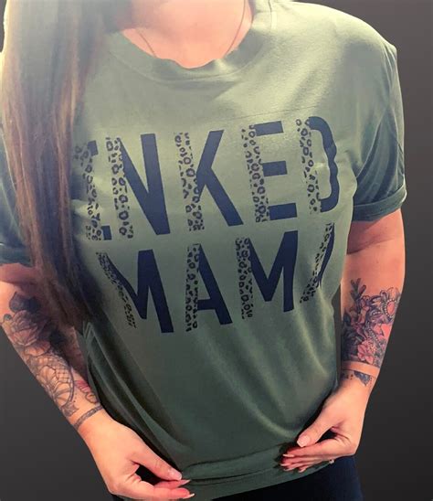 Inked Mama T Shirt Sublimation Tattooed Inked Cheetah Etsy